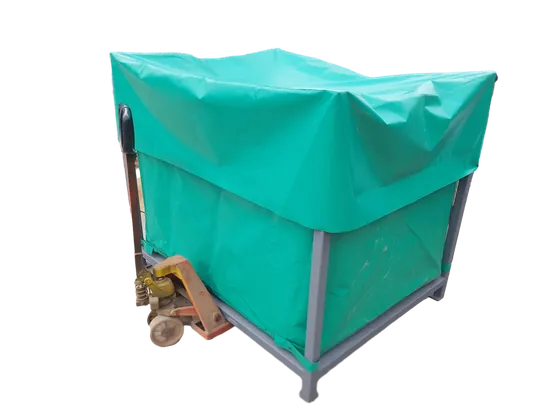 Green Pallet Cover with top and bottom