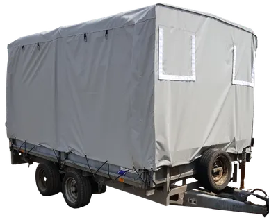 Gray trailer cover